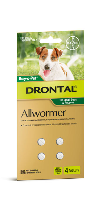 Drontal worming tablets for small dogs discount