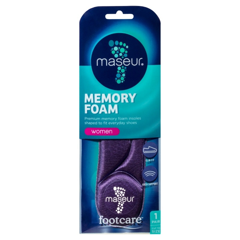 Maseur Footcare Memory Foam Insoles Women Buy Online in Australia Chemist Direct