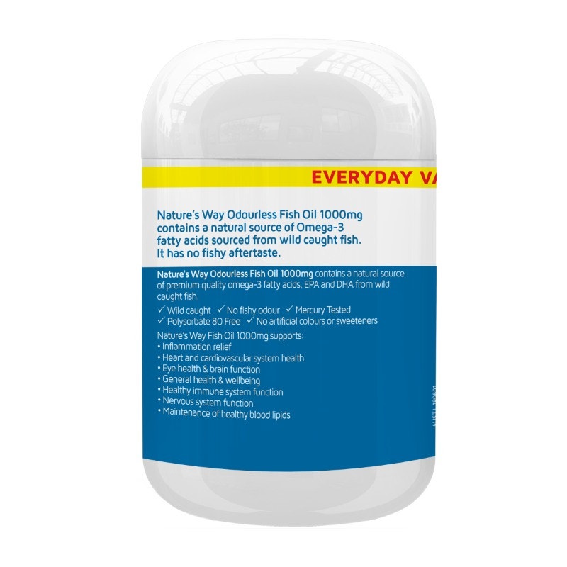Nature s Way Odourless Fish Oil 1000mg Cap X 80 Buy Online in Australia Chemist Direct