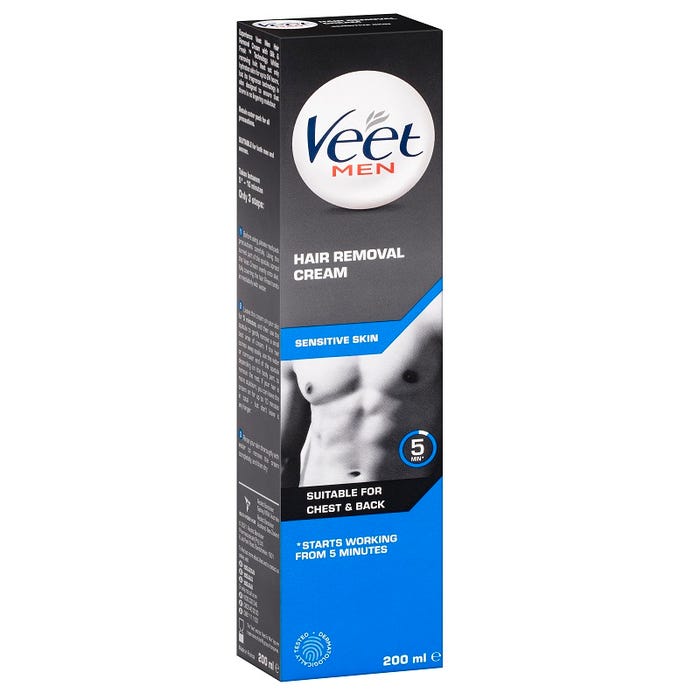 Veet Men Hair Removal Cream Sensitive Skin 200ml - Chemist Direct Veet Men Hair Removal Cream Sensitive Skin 200ml - Chemist Direct